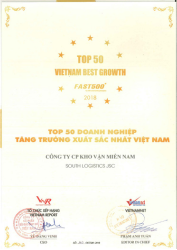 2018 - Top 50 Doanh Nghiệp Tăng Trưởng Xuất Sắc Nhất VN 2018